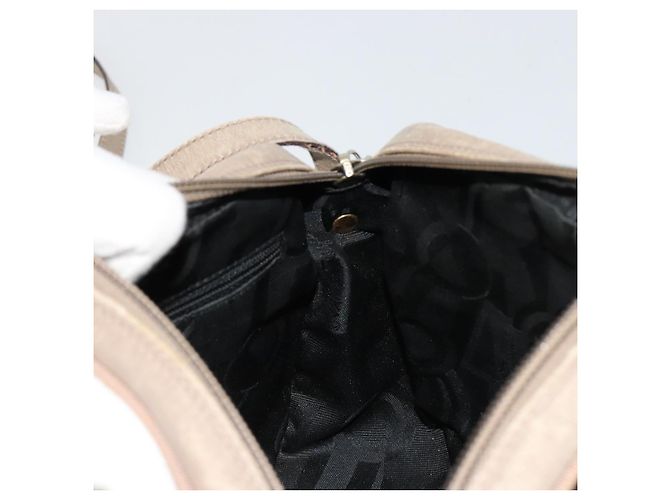 Bolsa de Ombro Salvatore Ferragamo Vala em Couro Bege Dourado Auth BA13281 - vista 19