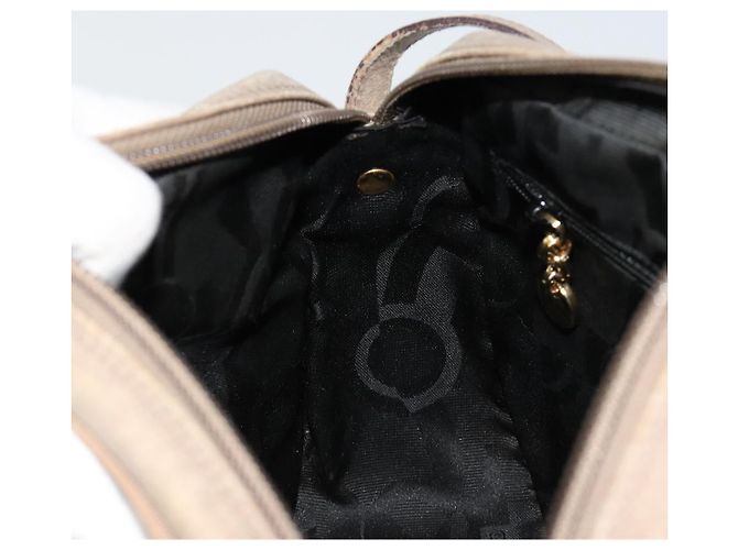 Bolsa de Ombro Salvatore Ferragamo Vala em Couro Bege Dourado Auth BA13281 - vista 20