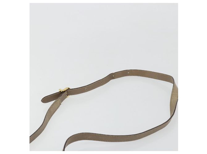 Bolsa de Ombro Salvatore Ferragamo Vala em Couro Bege Dourado Auth BA13281 - vista 8