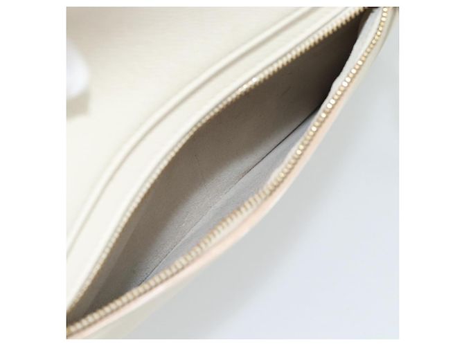 Céline CELINE Micro Belt Hand Bag Pelle Bianco Oro Auth 185630V D'oro - vista 28