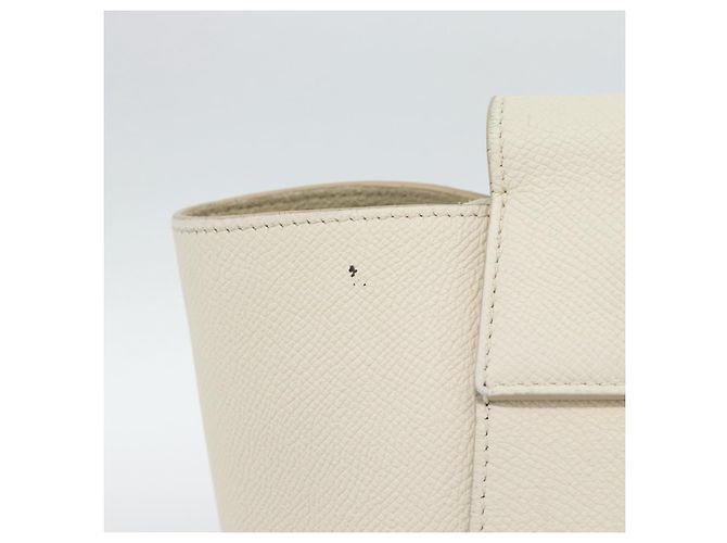 Céline CELINE Micro Belt Hand Bag Pelle Bianco Oro Auth 185630V D'oro - vista 3