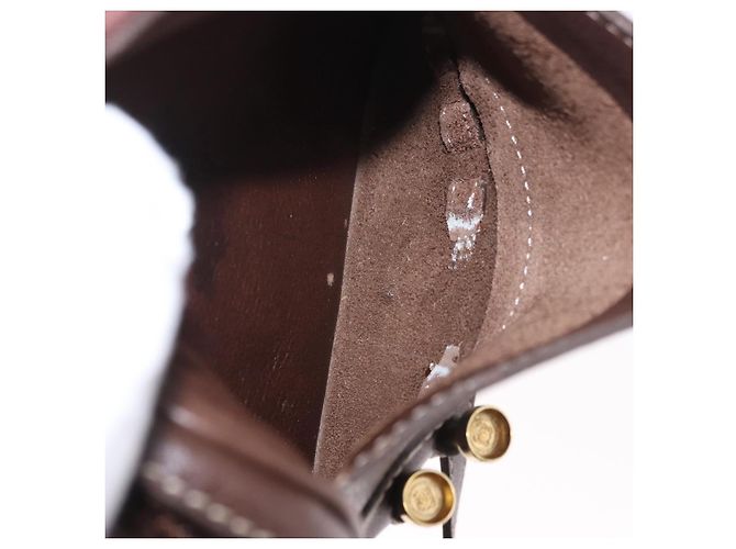 Borsa a Spalla LOEWE in Pelle Marrone Oro Auth 185510A D'oro - vista 12