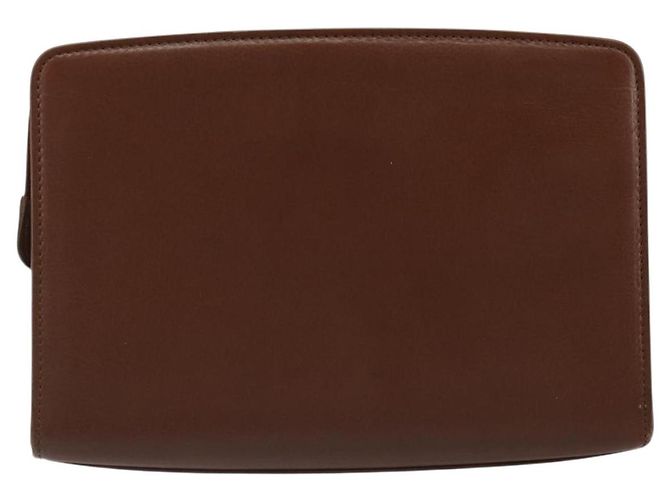 Clutch BALENCIAGA in pelle marrone oro Auth 178398 D'oro - vista 2