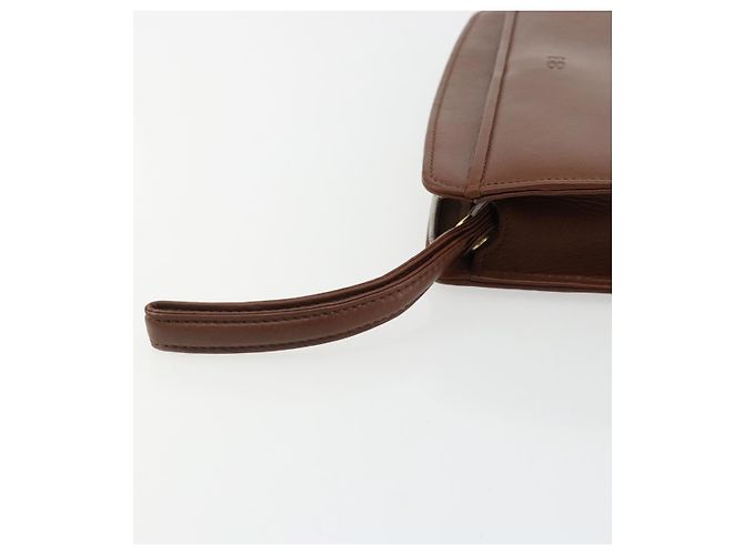 Clutch BALENCIAGA in pelle marrone oro Auth 178398 D'oro - vista 9