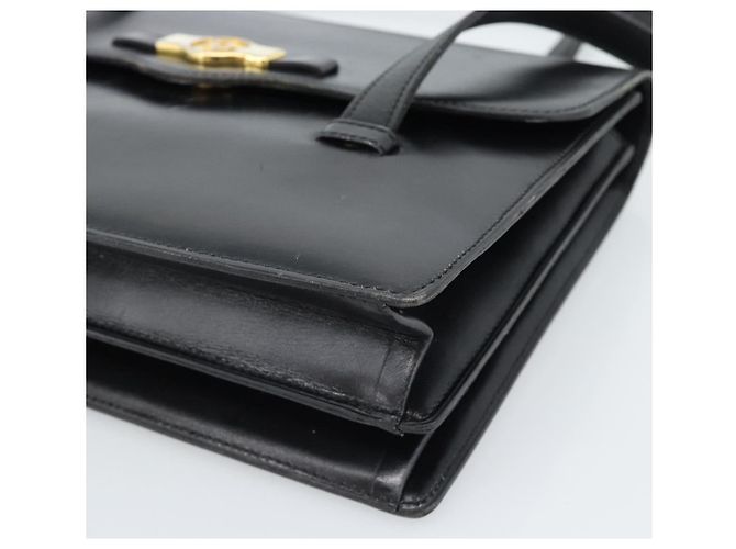 Borsa Christian Dior in pelle nera e oro Auth 185093 Nero D'oro - vista 10