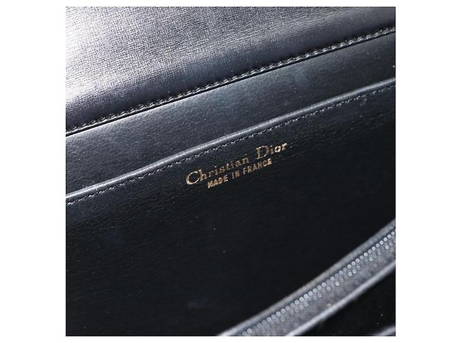 Borsa Christian Dior in pelle nera e oro Auth 185093 Nero D'oro - vista 14