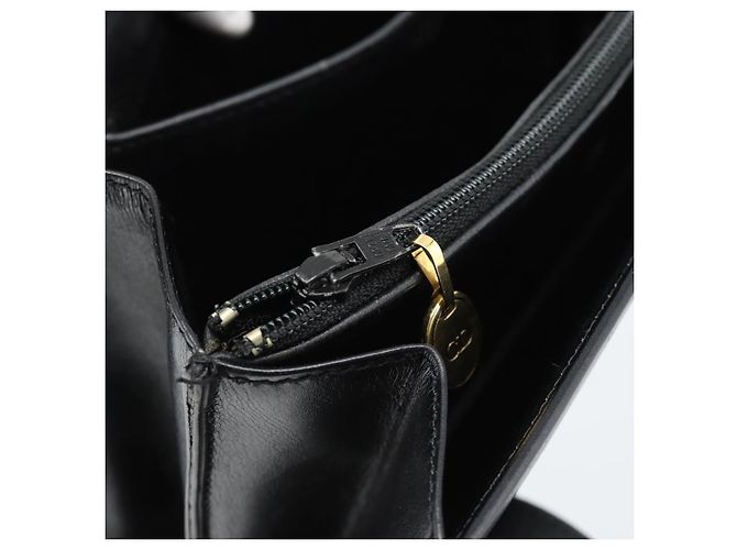 Borsa Christian Dior in pelle nera e oro Auth 185093 Nero D'oro - vista 19