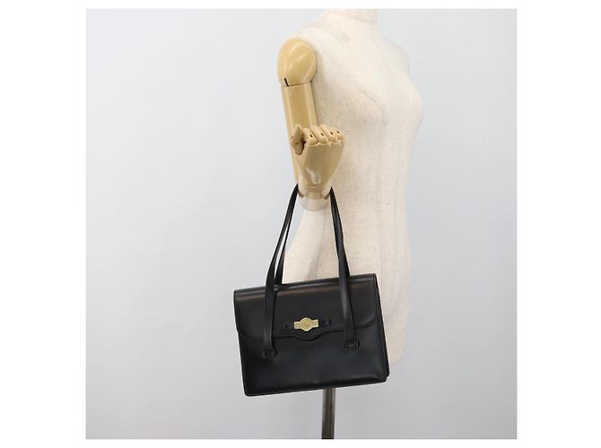 Borsa Christian Dior in pelle nera e oro Auth 185093 Nero D'oro - vista 22