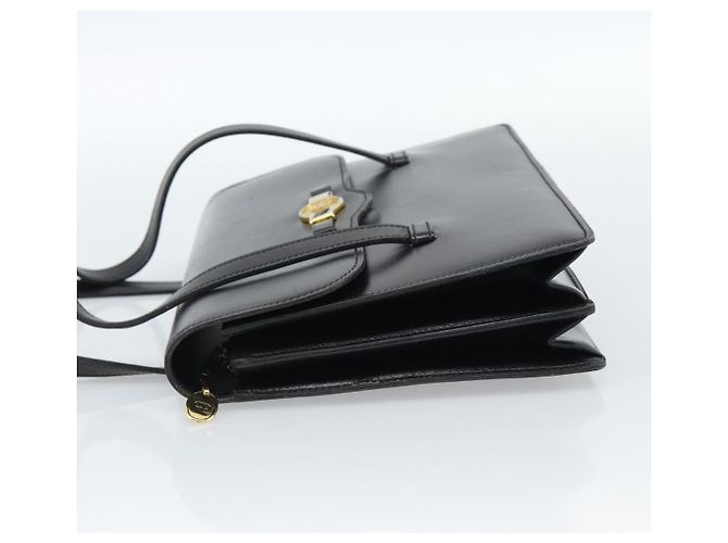Borsa Christian Dior in pelle nera e oro Auth 185093 Nero D'oro - vista 4
