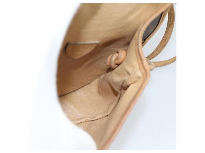 Céline Borsa a tracolla CELINE Macadam Canvas PVC Pelle Marrone Oro Auth ka4664 D'oro - vista 18