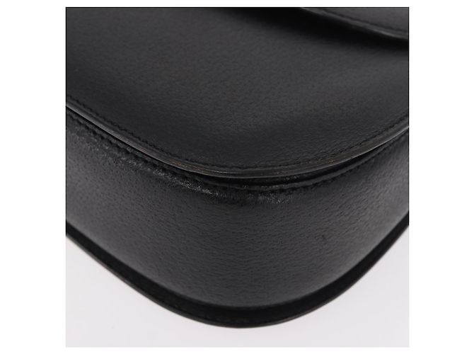Borsa a mano GUCCI Bamboo in pelle nera e oro Auth 183361V Nero D'oro - vista 11