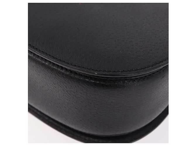 Borsa a mano GUCCI Bamboo in pelle nera e oro Auth 183361V Nero D'oro - vista 13
