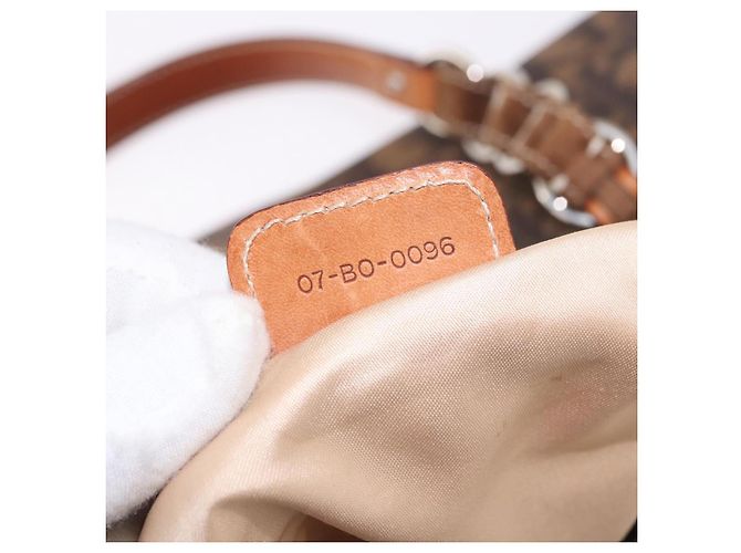 Borsa a tracolla Romantic in tela Christian Dior Trotter PVC Marrone Argento Auth 185666SAM - vista 24