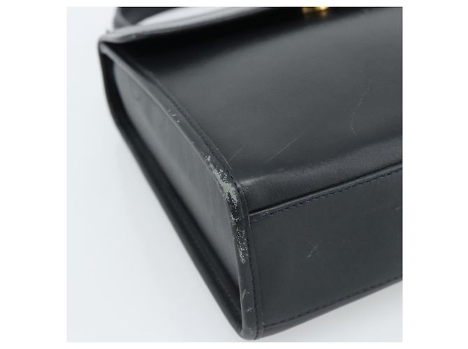 Céline CELINE Handtasche aus Leder Schwarz Gold Auth 185125 Golden - Ansicht 14