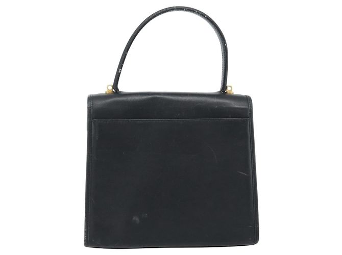Céline CELINE Handtasche aus Leder Schwarz Gold Auth 185125 Golden - Ansicht 2
