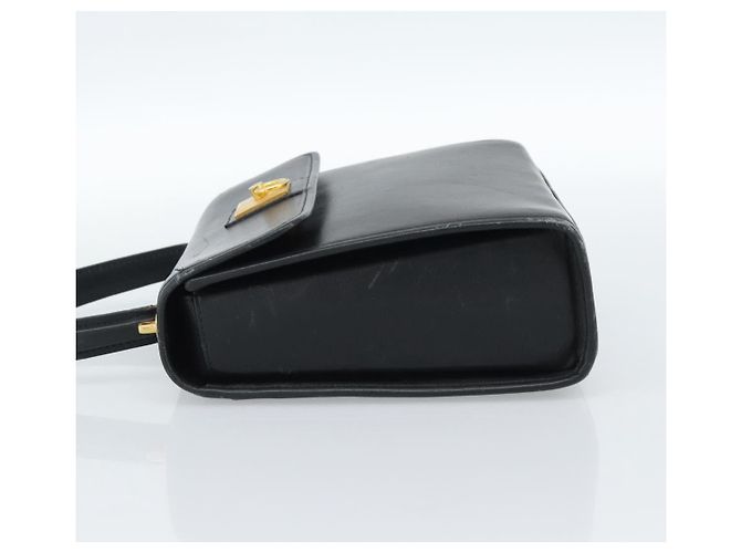 Céline CELINE Handtasche aus Leder Schwarz Gold Auth 185125 Golden - Ansicht 3