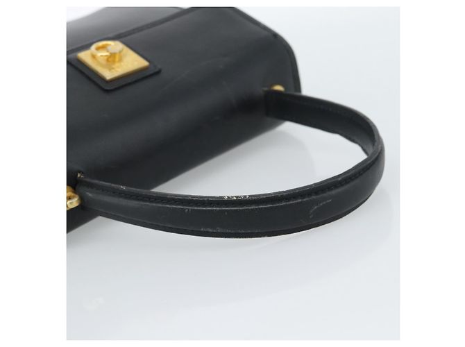 Céline CELINE Handtasche aus Leder Schwarz Gold Auth 185125 Golden - Ansicht 7
