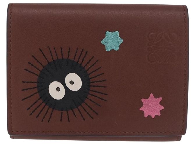 Cartera Compacta LOEWE Colaboración Studio Ghibli de Cuero Marrón Auth 184848SM Castaño Plata - vista 13