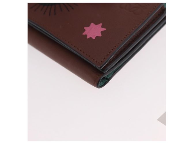 Cartera Compacta LOEWE Colaboración Studio Ghibli de Cuero Marrón Auth 184848SM Castaño Plata - vista 14