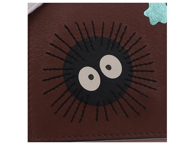 Cartera Compacta LOEWE Colaboración Studio Ghibli de Cuero Marrón Auth 184848SM Castaño Plata - vista 17