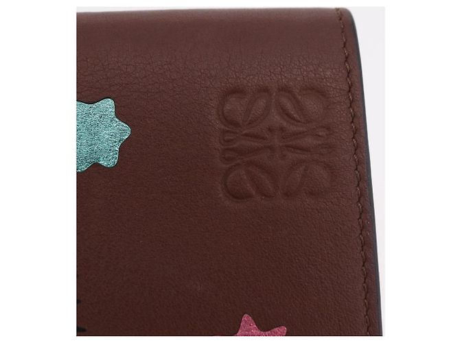 Cartera Compacta LOEWE Colaboración Studio Ghibli de Cuero Marrón Auth 184848SM Castaño Plata - vista 18