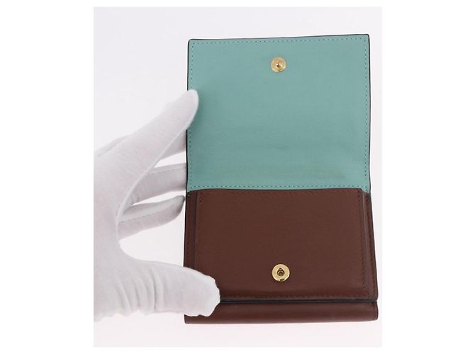 Cartera Compacta LOEWE Colaboración Studio Ghibli de Cuero Marrón Auth 184848SM Castaño Plata - vista 19