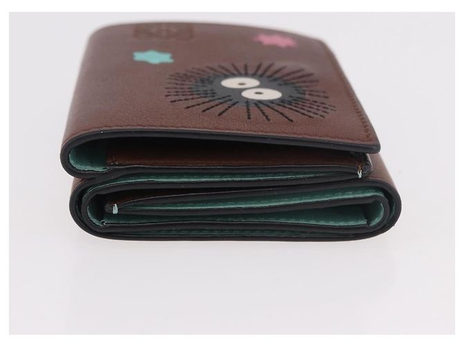 Cartera Compacta LOEWE Colaboración Studio Ghibli de Cuero Marrón Auth 184848SM Castaño Plata - vista 4