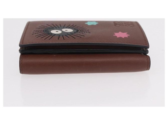 Cartera Compacta LOEWE Colaboración Studio Ghibli de Cuero Marrón Auth 184848SM Castaño Plata - vista 6