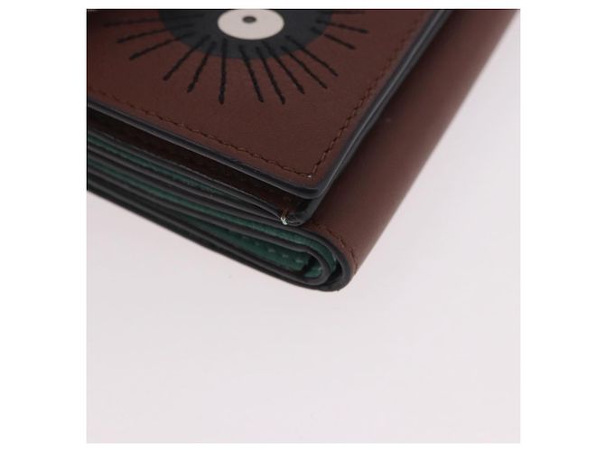 Cartera Compacta LOEWE Colaboración Studio Ghibli de Cuero Marrón Auth 184848SM Castaño Plata - vista 7