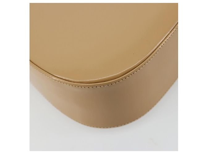 Borsa Salvatore Ferragamo Gancini in pelle vernice Beige Argento Auth BA13361A - vista 13