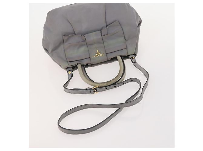 Borsa PRADA Sports Line Nylon 3 Set 2way Beige Nero Grigio Auth 176448 Marrone - vista 12