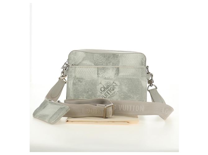 LOUIS VUITTON Damier Salt Trio Messenger Shoulder Bag White N50068 Auth 183100SM Bianco - vista 12