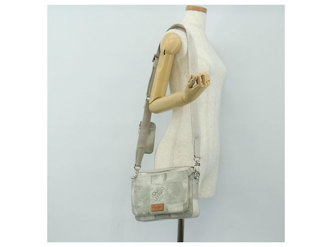 LOUIS VUITTON Damier Salt Trio Messenger Shoulder Bag White N50068 Auth 183100SM Bianco - vista 33