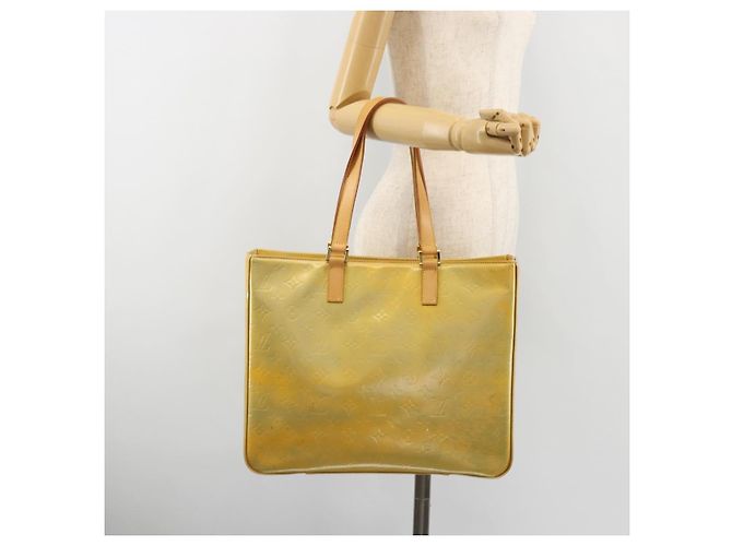 LOUIS VUITTON Monogram Vernis Columbus Tote Bag Gris M91028 LV Auth 184777 Grigio - vista 27