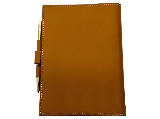 Hermès Agenda de cuero tan Hermes Camello - vista 2