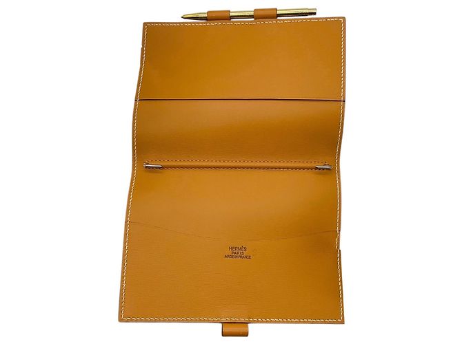 Hermès Agenda de cuero tan Hermes Camello - vista 3