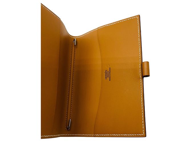 Hermès Agenda de cuero tan Hermes Camello - vista 5