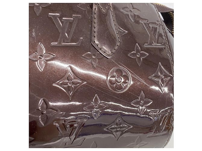 Borsa Louis Vuitton Vernis Sherwood PM Bordò - vista 8