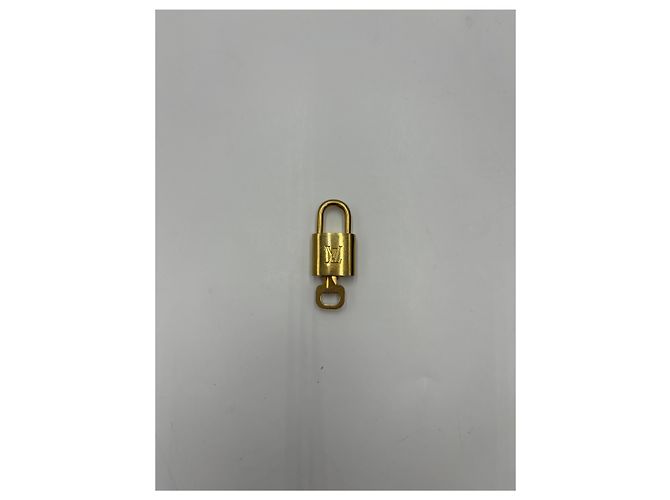 Gemelli Louis Vuitton con logo lucchetto e chiave in metallo D'oro - vista 2