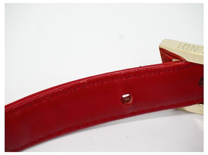 Fendi Mamma baguette in pelle Rosso - vista 7