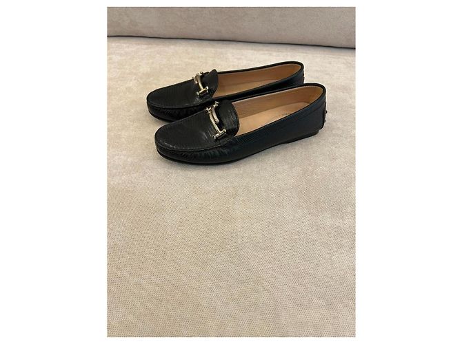 Tod's Loafer aus schwarzem Python-Leder - Ansicht 3