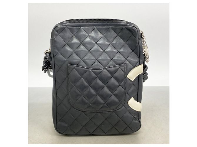 Borsa a tracolla Chanel Cambon in agnello Nero - vista 12