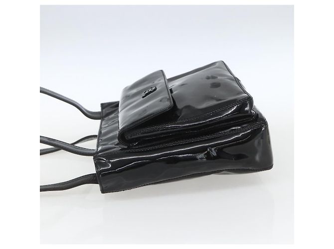 Chanel Vintage Flap Lackleder Schwarz - Ansicht 3