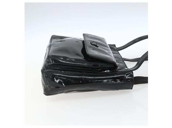 Chanel Vintage Flap Lackleder Schwarz - Ansicht 4