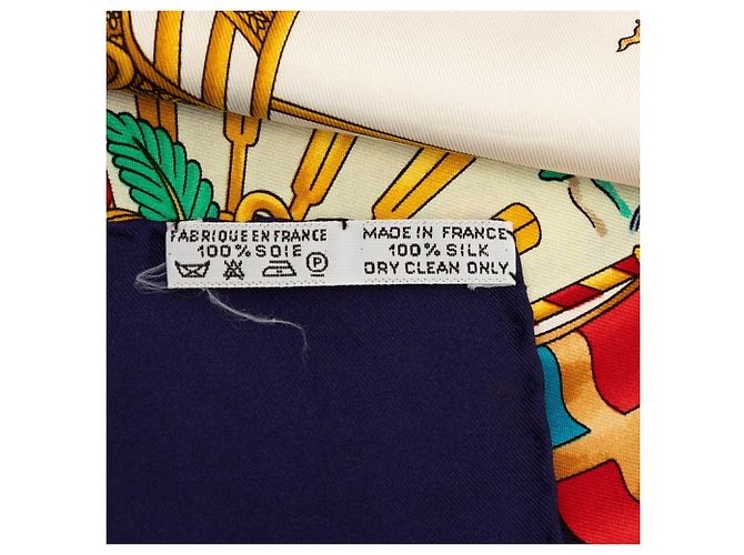 Hermès Hermes Carre 90 VOILES DE LUMIERE Sciarpa in seta Multicolore Blu navy - vista 9