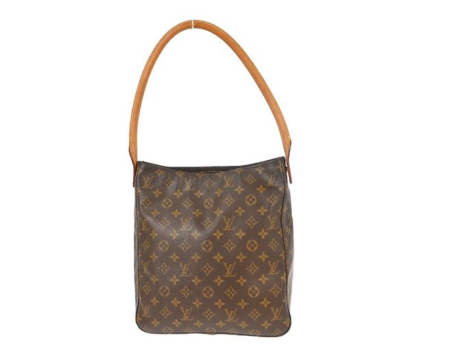 Borsa Louis Vuitton Monogram Looping in Canvas Monogram GM Marrone - vista 2