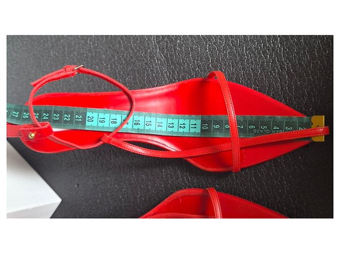 Sandali Jil Sander rossi in pelle Rosso - vista 4