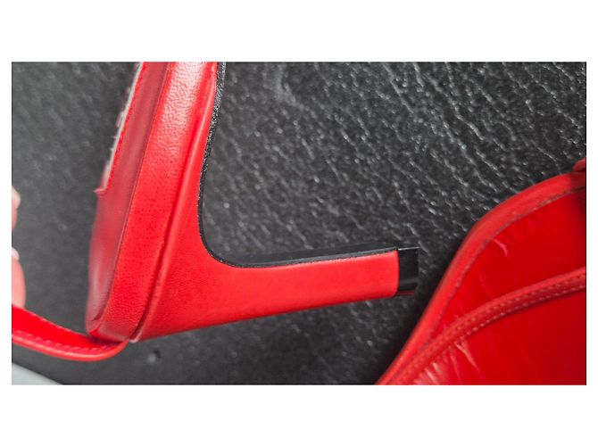 Sandali Jil Sander rossi in pelle Rosso - vista 5