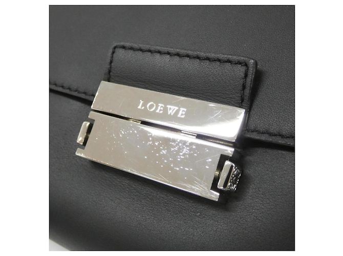 Borsa a tracolla in pelle nera Loewe Nero - vista 4