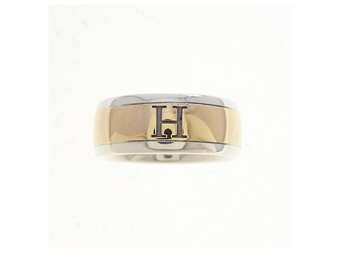 Ring Hermès Anello a fascia in argento 925 e oro giallo 18K Hermes - vista 2